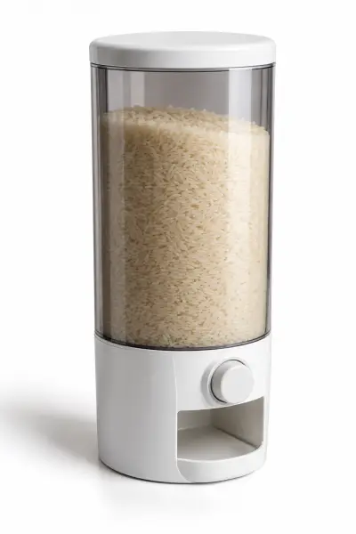 Airtight rice container (illustration)