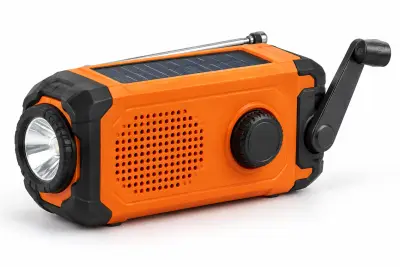 Hand-crank emergency radio (AM/FM) (illustration)