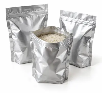 Mylar bags (foil, resealable) (illustration)