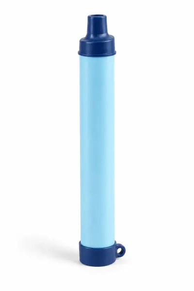 Portable water filter straw (illustration)
