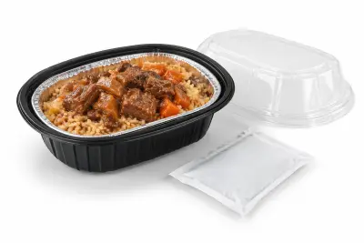 Ready-to-eat meals / canned goods bundle (illustration)