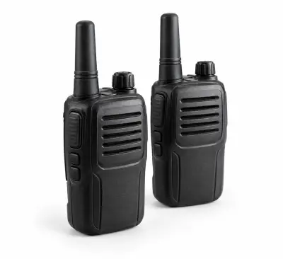 Two-way radio / walkie-talkie pair (illustration)