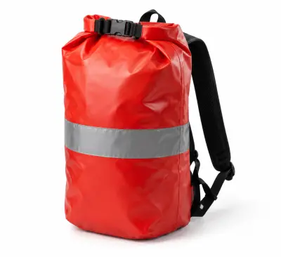 Waterproof go-bag backpack (30–40L) (illustration)
